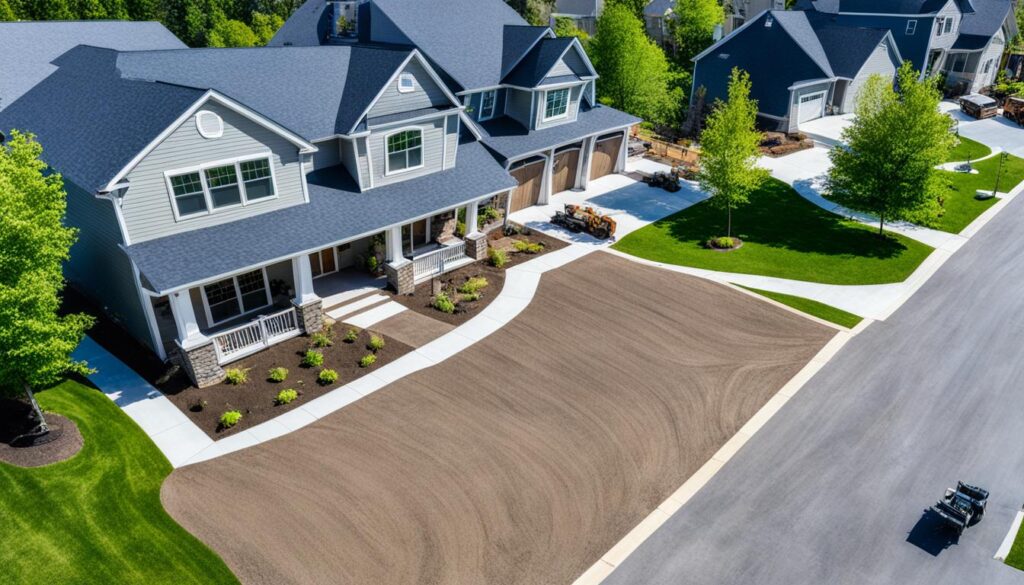 What does it mean to grade a driveway?